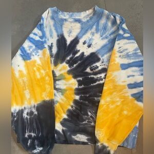 Aritzia Cozy Fleece Perfect Crew Tye-Dye Sweatshirt